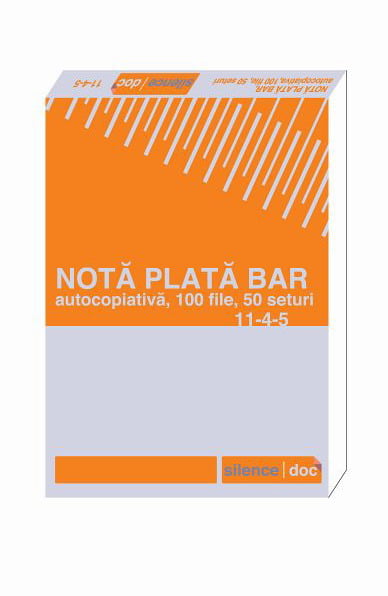 nota de plata bar hartie autocopiativa